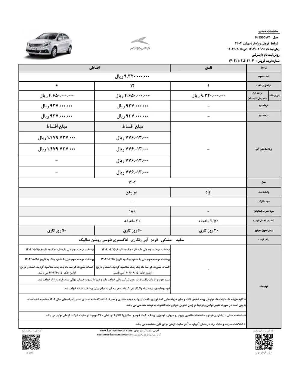 فروش نقدی و اقساطی جک J4