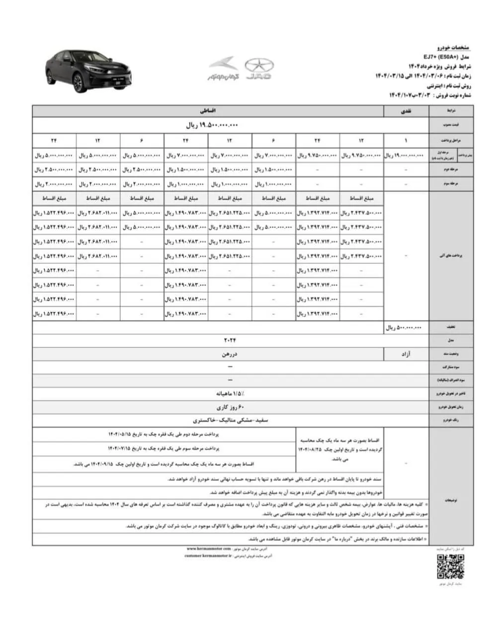 فروش نقدی و اقساطی EJ7 پلاس برقی