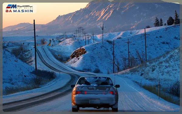 رانندگی در برف باماشین