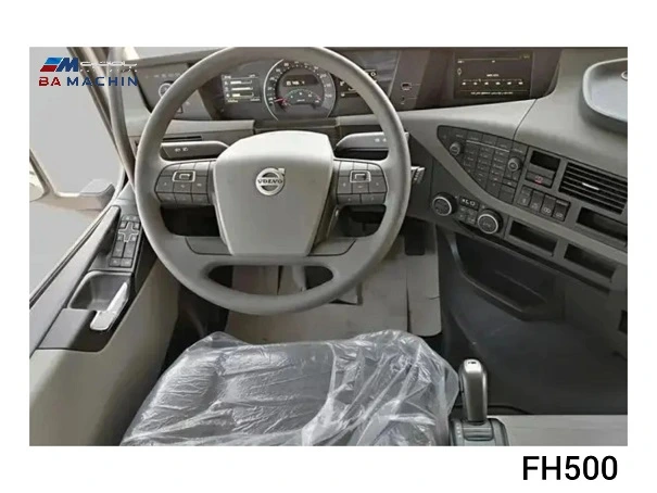 نمای داخلی کابین ولوو FH500 با تمرکز بر ارگونومی و راحتی راننده