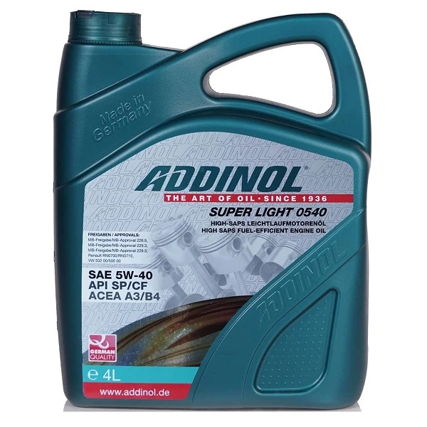 روغن موتور ادینول آلمان 5W-40 API SP تمام‌سنتتیک 